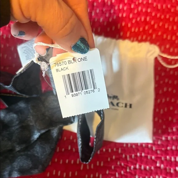 Coach Navy Patterned Tie with Green Dinosaur - Picture 3 of 3